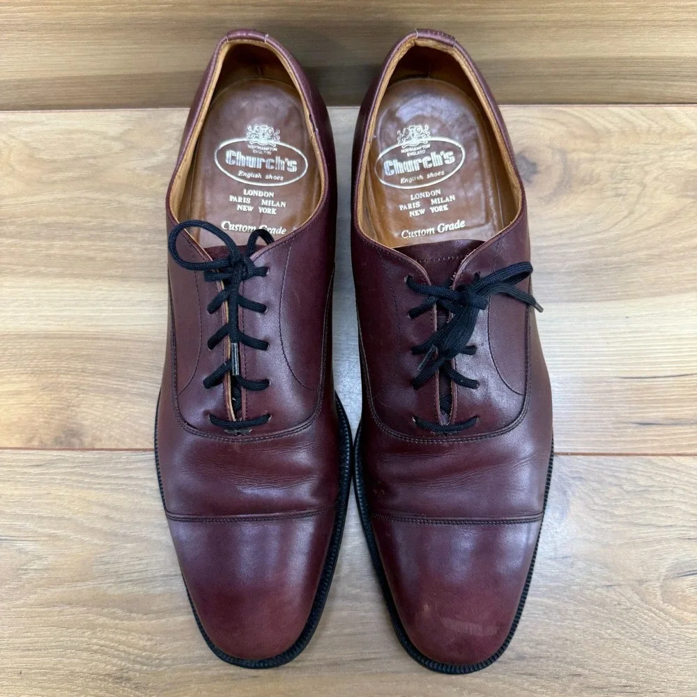 Churchs Custom Grade Consul Cap Toe Mens 10 D UK Brown Leather Oxford Formal
